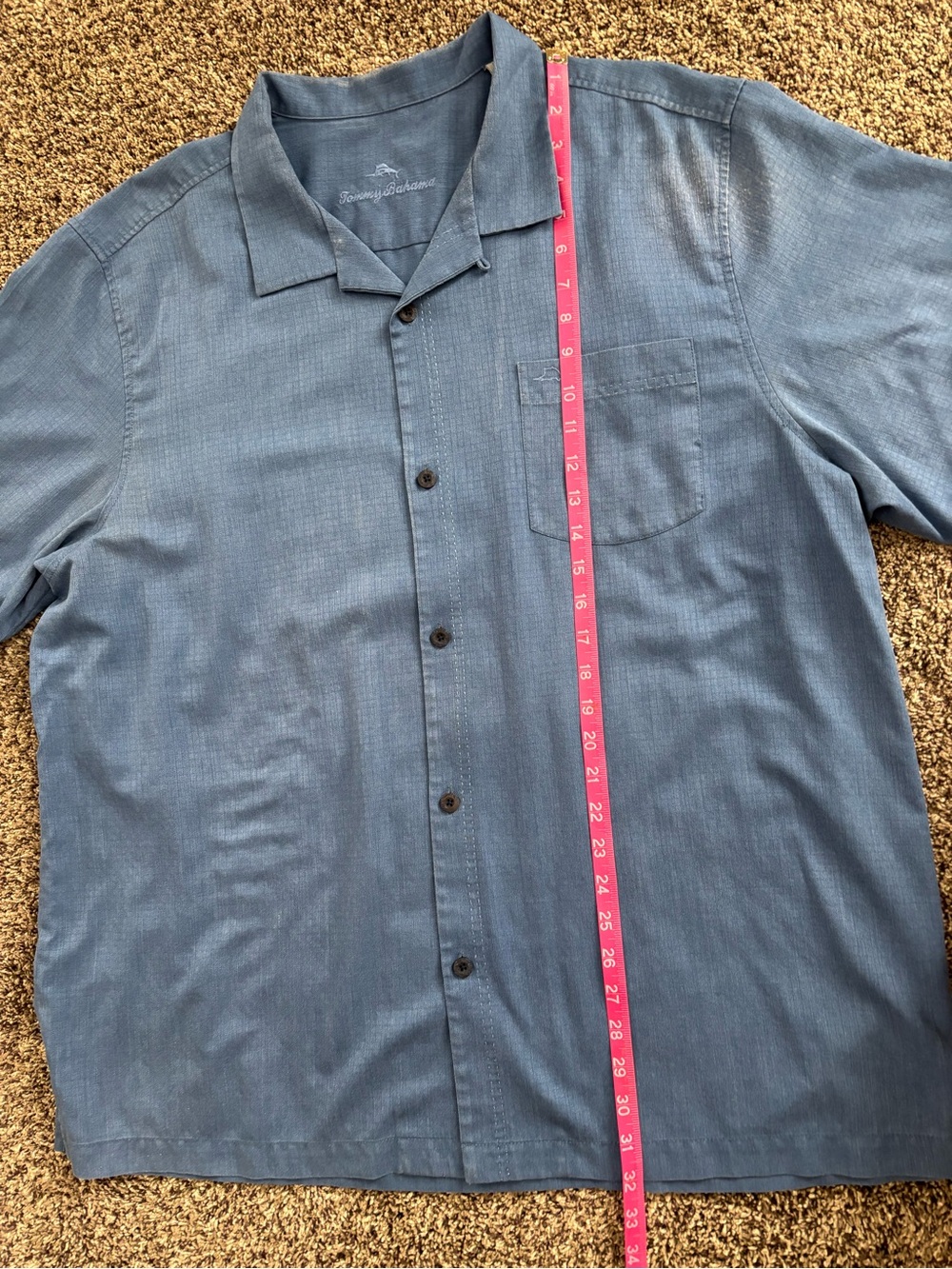 Tommy Bahama Slate Blue Polo with Embroidered Logo - Picture 2 of 6